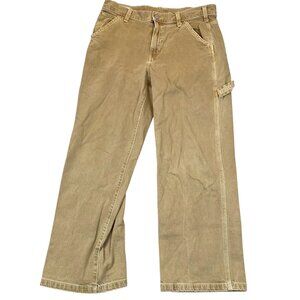 Gap Womens 90s Carpenter Pants Size 29 8 Petite Khaki Tan Relaxed Fit Workwear